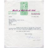 Arthur George Holt. Hampshire 1935-1948. Single page typed letter on 'Holt & Haskell' headed paper