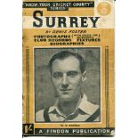 'Surrey. Know your cricket county series'. Denis Foster 1948. Findon Publication booklet signed to