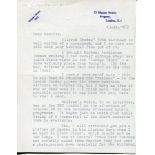 Irving Rosenwater. Two page typed letter from Rosenwater to Neville Weston, dated 13th November