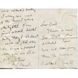 Samuel Moses James Woods, Somerset, England & Australia 1886-1910. Handwritten note/letter in ink