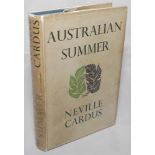 'Australian Summer'. Neville Cardus. London 1937 (1st Edition), 'Advance Copy for Review'. Minor