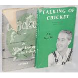 John Arlott. 'Cricket'. Alfred Gover. London 1949. Dedication in ink to front endpaper, 'To John,