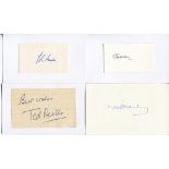 England Test captains 1900s-1980s. Fifteen signatures, the majority on piece laid to plain white