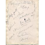 West Indies tour of England 1933. Large album page nicely signed in ink by the fifth West Indian