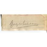 George William Beldam. Middlesex & London County, 1900-1907. Rare early pencil signature on piece