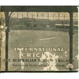 Australian Broadcasting Commission cricket book. 'The Australian team in England 1934'. Produced