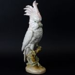 Royal Dux Porcelain Cockatoo Figurine. Signed. Very good condition. Measures 16". Shipping $85.00
