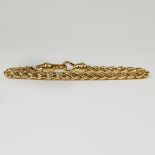 Custom Made David Yurman Heavy 18 Karat Rose Gold Wheat Chain Bracelet. Signed 750. Very good