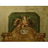 18/19th Century Hand Painted Oil on Canvas, Cherubs. Unsigned. Minor losses or in good antique