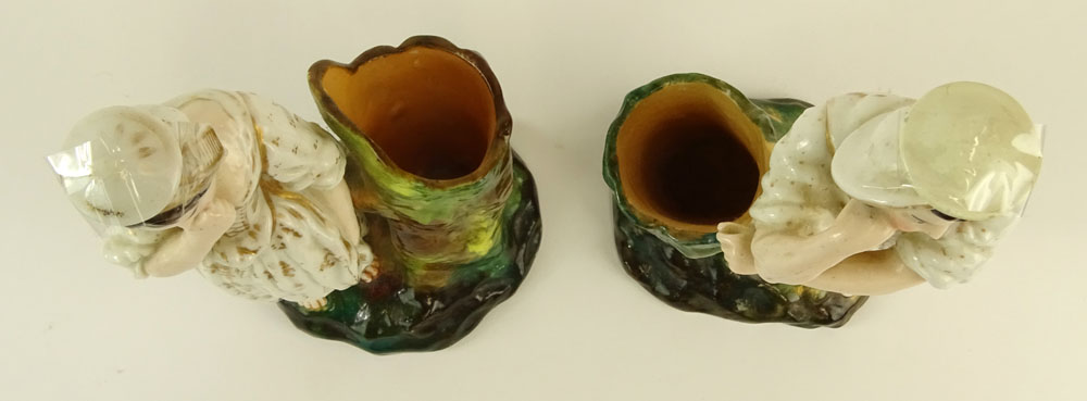 Pair of Jacob Petit Porcelain Figural Scent Bottles. Male and female form. Signed JP on bottom. Both - Image 2 of 8