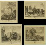 Set of Four (4) 18th Century French Engravings "Du Cabinet de Mr. le Duc de Choiseul" Various