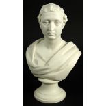 Vintage Parian Ware Bust "Young Prince Albert" Unsigned. Good Condition. Measures 13-1/2 Inches