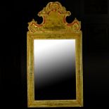 19/20th Century Italian carved, painted and parcel gilt Chinoiserie Style mirror. Unsigned. Age