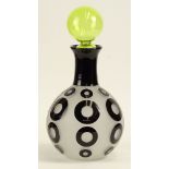 Modern Art Glass Large Decanter. Etched Signature on Bottom. Limited Edition. Good Condition.
