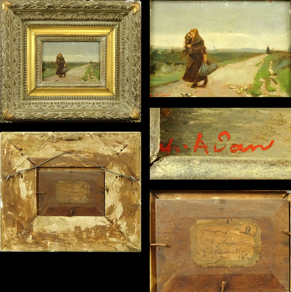 Collection of 4 Antique Continental Miniature Oil Paintings on Panels. Signatures include - Image 6 of 6