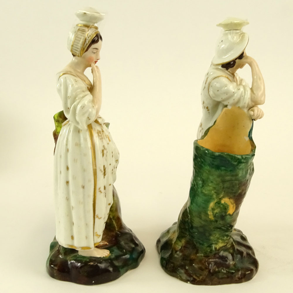 Pair of Jacob Petit Porcelain Figural Scent Bottles. Male and female form. Signed JP on bottom. Both - Image 3 of 8