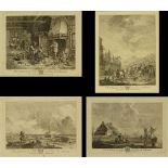 Set of Four (4) 18th Century French Engravings "Du Cabinet de Mr. le Duc de Choiseul" Various