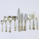 Fifty-One (51) Piece Set Reed and Barton Marlborough Sterling Silver Flatware Set. The set includes: