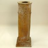 Mid 20th Century, Probably Italian Terracotta Pedestal. Unsigned. Small chips and distressed patina.