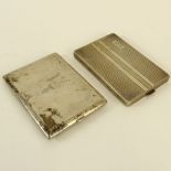 Lot of Two (2) 19/20th C Austrian 800 Silver Cigarette Cases. Both with gold vermeil interiors.