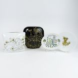 Four (4) Piece Lot Rosenthal Porcelain. Includes a Wiinblad pillow vase, a Wiinblad black vase, a