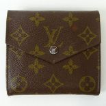 Vintage Louis Vuitton Made in France Monogram Canvas Wallet. Signed. Surface wear from normal use,