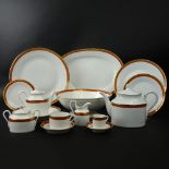 Huge set of Ginori Porcelain Dinnerware. 223 piece set includes: 46 plates 10-1/4"; 49 salad plates;