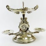 Meridan Britannia Company, 19/20th Century American Aesthetic Movement Silver Plate Epergne. Signed.