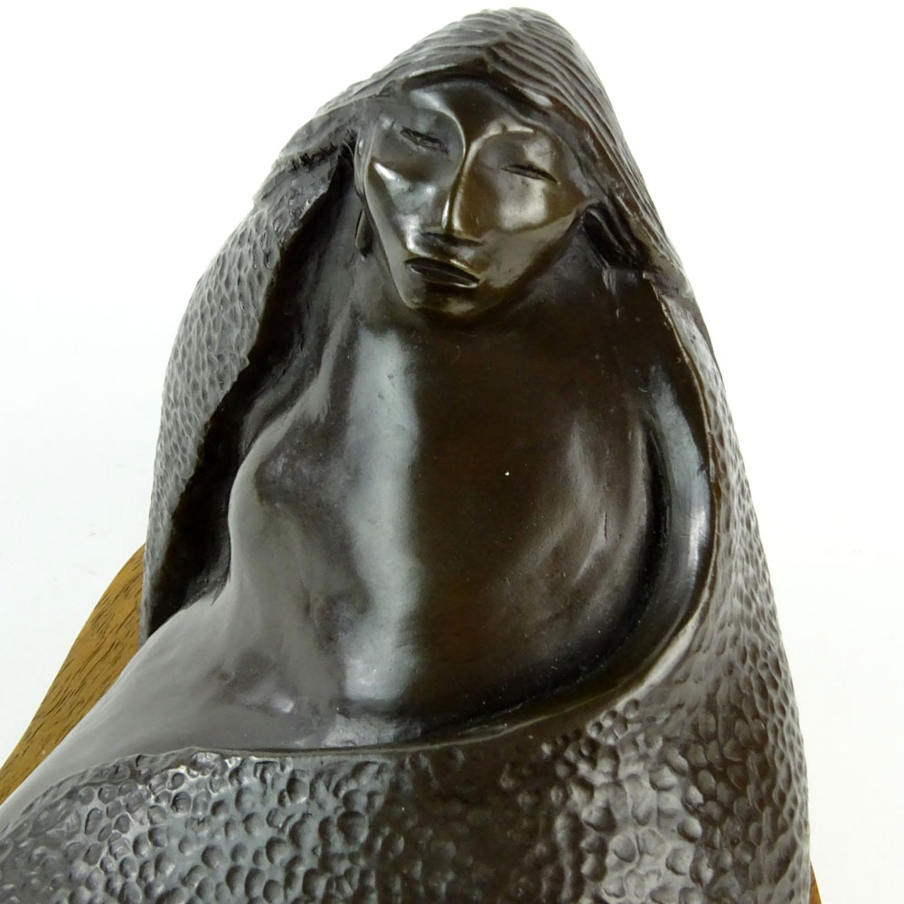 Allan Houser, American (1914-1994) Bronze sculpture "Repose" Signed and dated '79, numbered 13/20. - Image 5 of 7