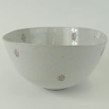 Mid-Century Bjorn Wiinblad Hand Painted Pottery Bowl. Signed Wiinblad and dated '54. Small Rim