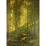 Antique Russian Oil on Canvas "Wooded Landscape" Bears signature I. Shishkin. Good condition.