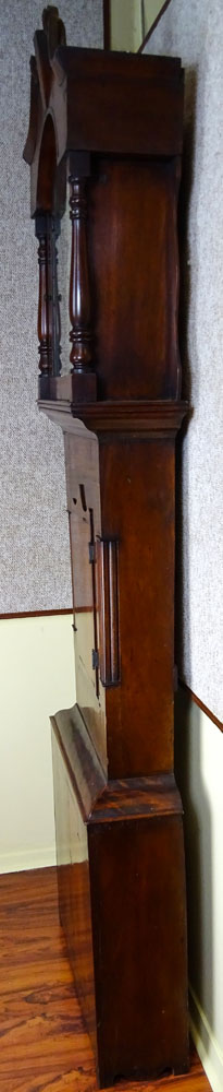 Circa 1820 Scottish Mahogany Tall Case Clock With Painted Moon Phase Dial. Unsigned. Missing - Image 6 of 6