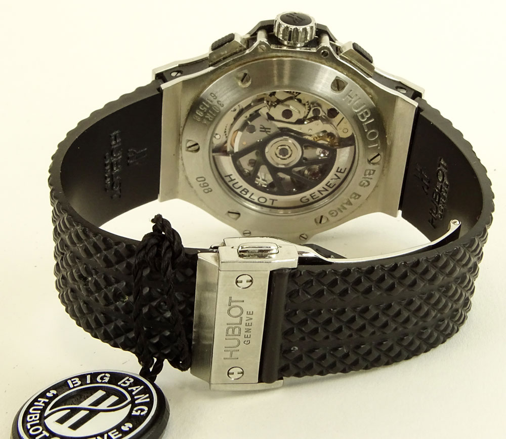 Men's Circa 2005 Hublot Stainless Steel Big Bang Chronograph with Rubber Strap and Deployment - Image 6 of 8