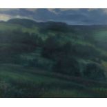 John Gundelfinger, American (born 1937) 1980 Oil on Canvas "Ashbury Sunset from Carl's Deep Meadow".