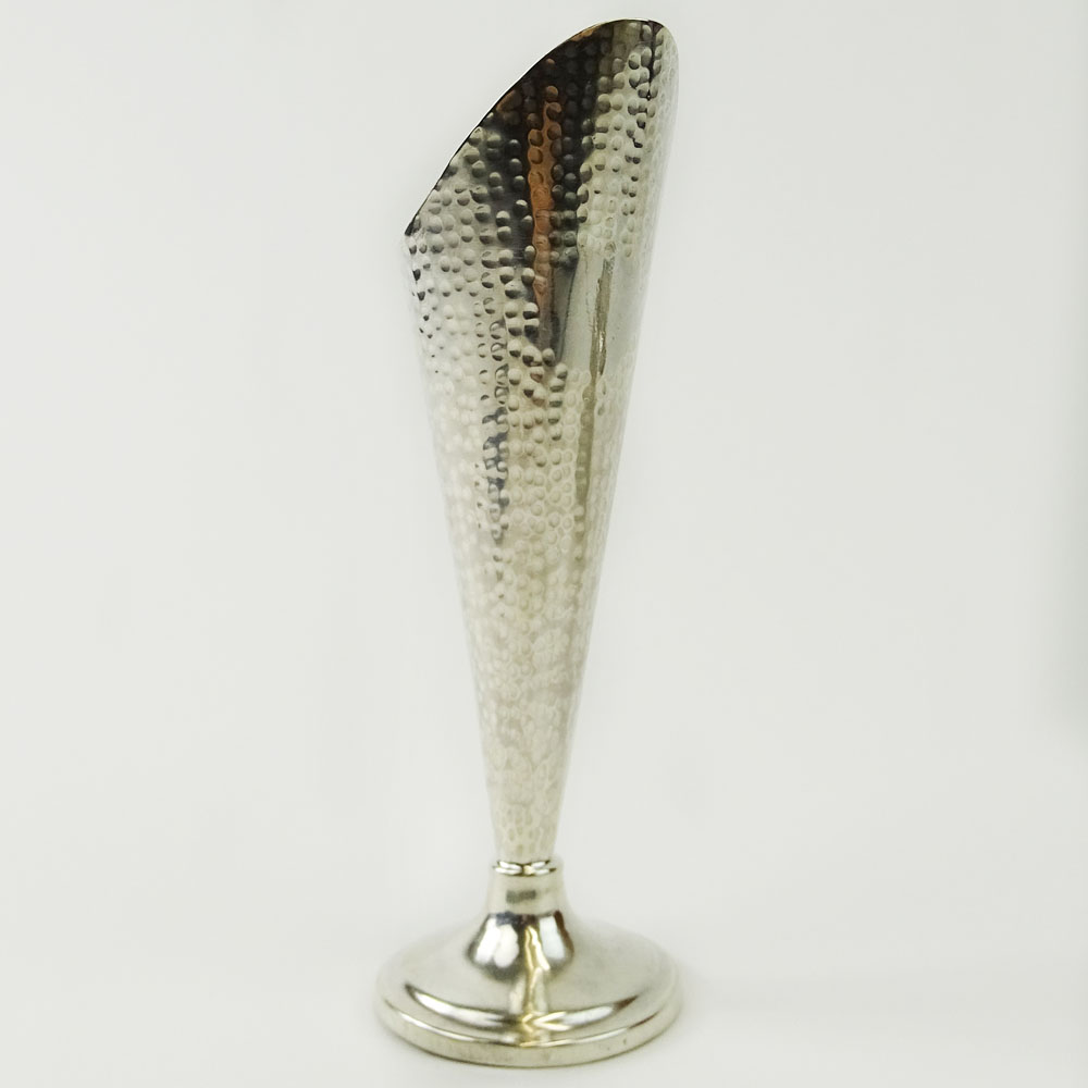 Two (2) Sterling Silver Table Items. A Bud Vase Hand Hammered, signed AM 900 in a figural Boot 6" - Image 10 of 10