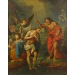 Old Master oil on Canvas "The Baptism of Christ" According to Pierre II Mignard's Composition,