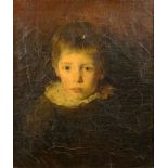 Alois Erdtelt, German (1851-1911) Oil on Canvas "Portrait of a Young Boy" Signed and Dated Alois