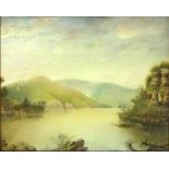 20th Century American Hudson River School Pastel. "River Scene" Unsigned. Good condition. Measures