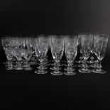 Thirty (30) Pieces St Louis "Cleo" Crystal Stemware. Includes Six (6) each: Goblets, 6-1/4"; wine