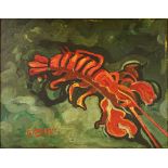 attributed to: Georges Braque, French (1882-1963) Oil on Cardboard "Le Homard". Signed lower left