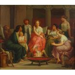 Henri Pierre Picou, French (1824-1895) Oil on Canvas "Reunion de Femmes" Signed and Dated 1867 Lower