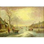 S.D. Bagley (British 19th C) oil on canvas "Riverside". Signed and dated lower left. SD Bagley 1878.