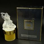 Boxed Lalique 3.3 fl. oz Pour Homme Eau de Parfum Samurai Bottle. Signed. As new unused in box.