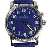 Men's Revue Thommen Cricket Stainless Steel Automatic Movement Watch with Leather Strap, also