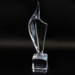 Daum Crystal Flame Sculpture. Signed Daum France. Good condition. Measures 12-1/4" H. Shipping $55.