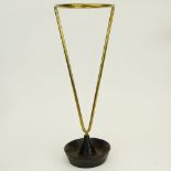 Mid Century Carl Auböck Brass and Cast Iron Umbrella Stand, Model 4293. Circa 1950. Unsigned. Wear