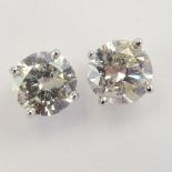 AIG Certified 1.57 Carat, total weight, Round Brilliant Cut Diamond and 14 Karat White Gold