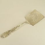 Antique Tiffany & Co Sterling Silver Chrysanthemum Pattern Pierced Waffle Server. Signed. Minor