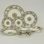 Seventy Four (74) Pieces Wedgwood Columbia Dinnerware. Includes: 9 dinner plates; 8 salad plates; 10