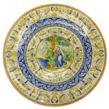 Impressive Early 20th Century Italian Majolica Charger. Unsigned. Light crazing or in good antique